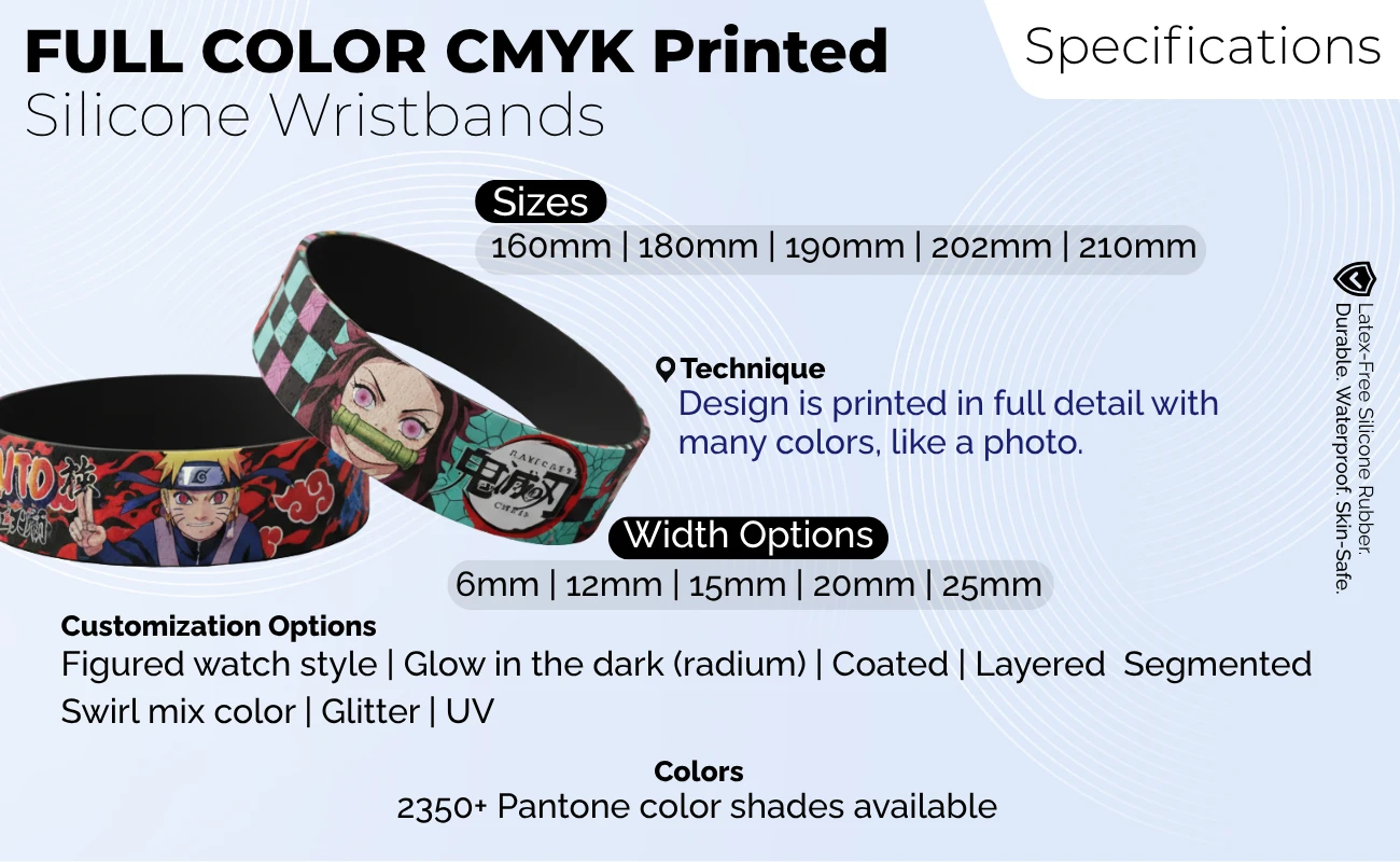 CMYK Full Color Printed Bands